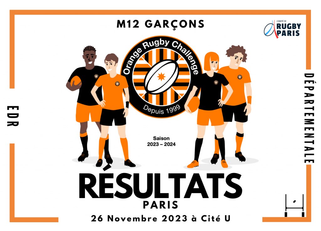 Orange Rugby Challenge : Résultats départementale Paris – M12
